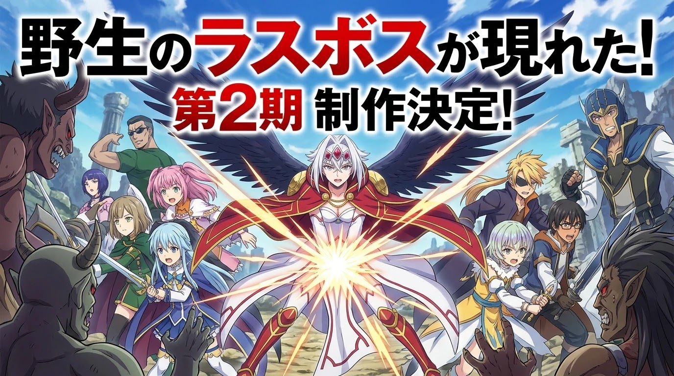 ยืนยันแล้ว! Yasei no Last Boss ga Arawareta! ซีซัน 2 เผยนักพากย์ใหม่ เพลงเปิด และโปรโมชันแรก — แฟนๆ ต้องดู!